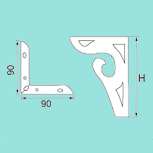 90*100mm decorative pattern stainless steel sofa legs