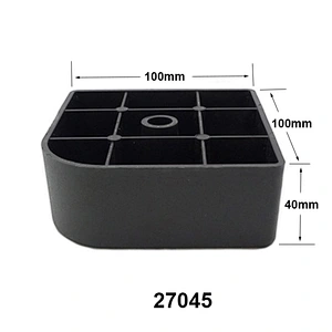 Customized Square Type wooden finish plastic short sofa leg