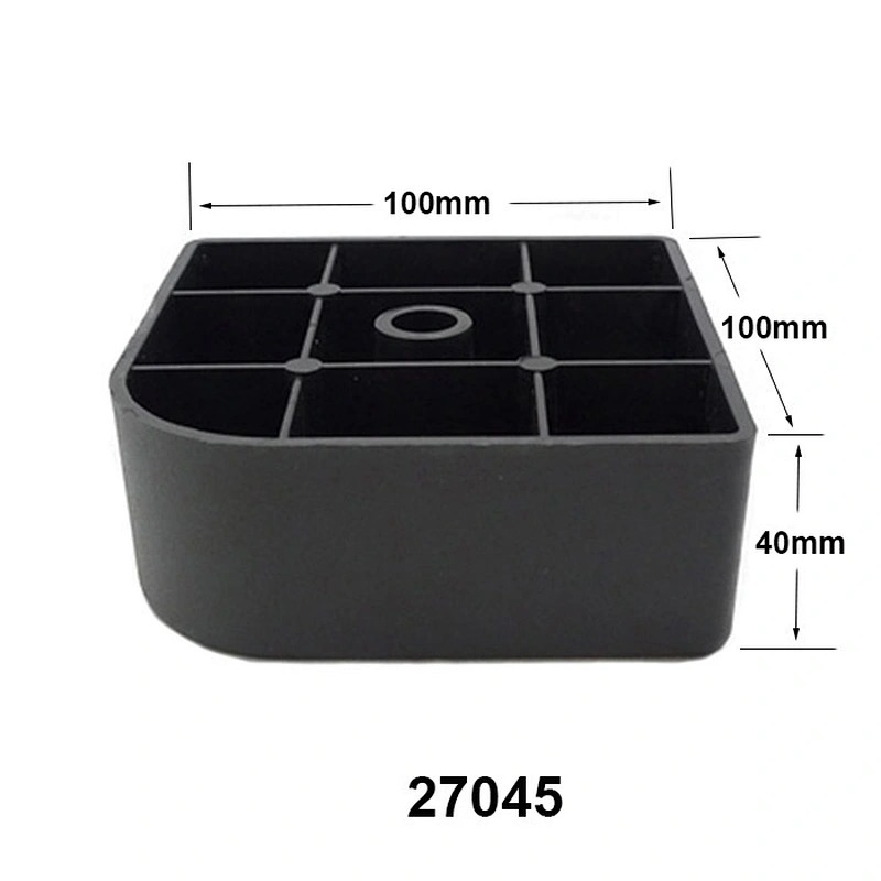 Customized Square Type wooden finish plastic short sofa leg