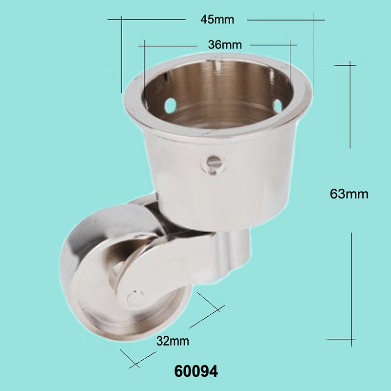 Nickel plated heavy duty caster wheel brass swivel caster