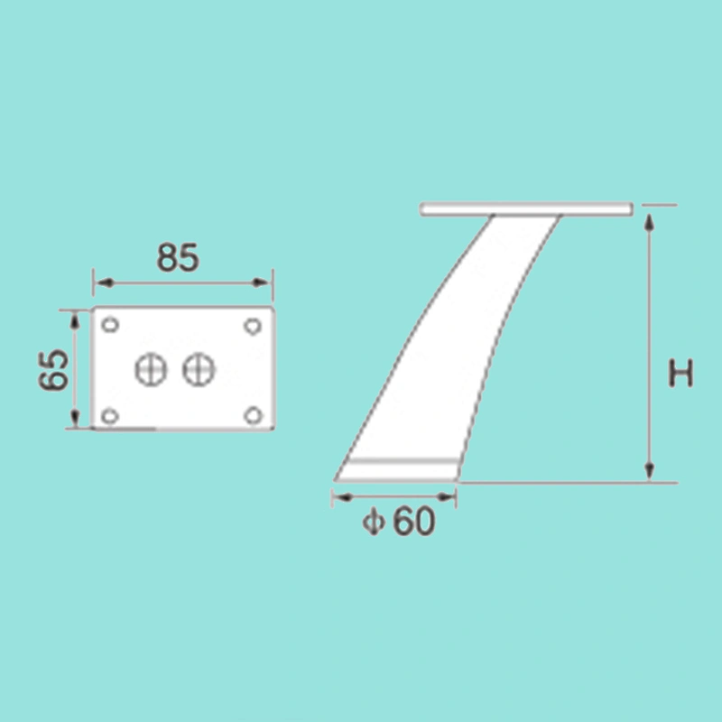 Humanization design upside down metal furniture leg