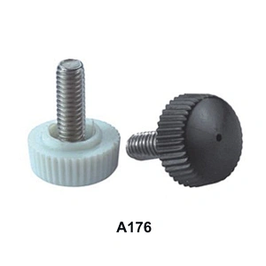 ABS black plastic materials round threaded adjustable feets