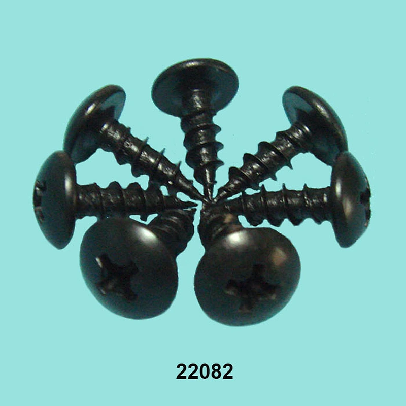 Black assembly wall mounting screws and fittings for furniture