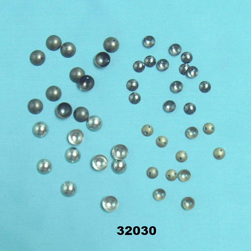 Decorative two hole brass semicircle beads,domed bead caps