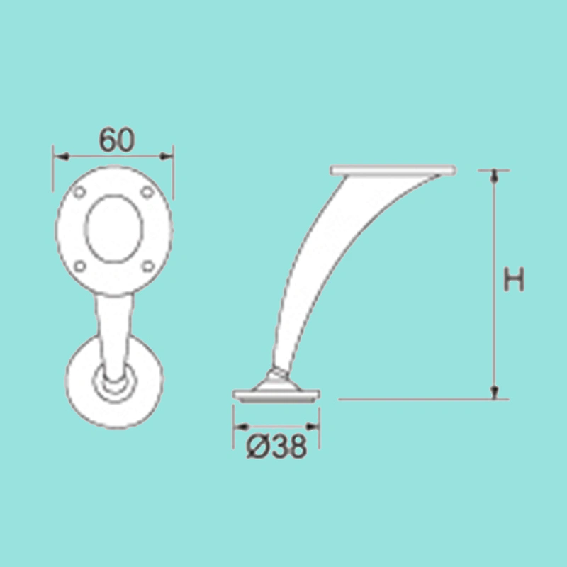 Wholesale H130mm Dolphin shape metal furniture leg