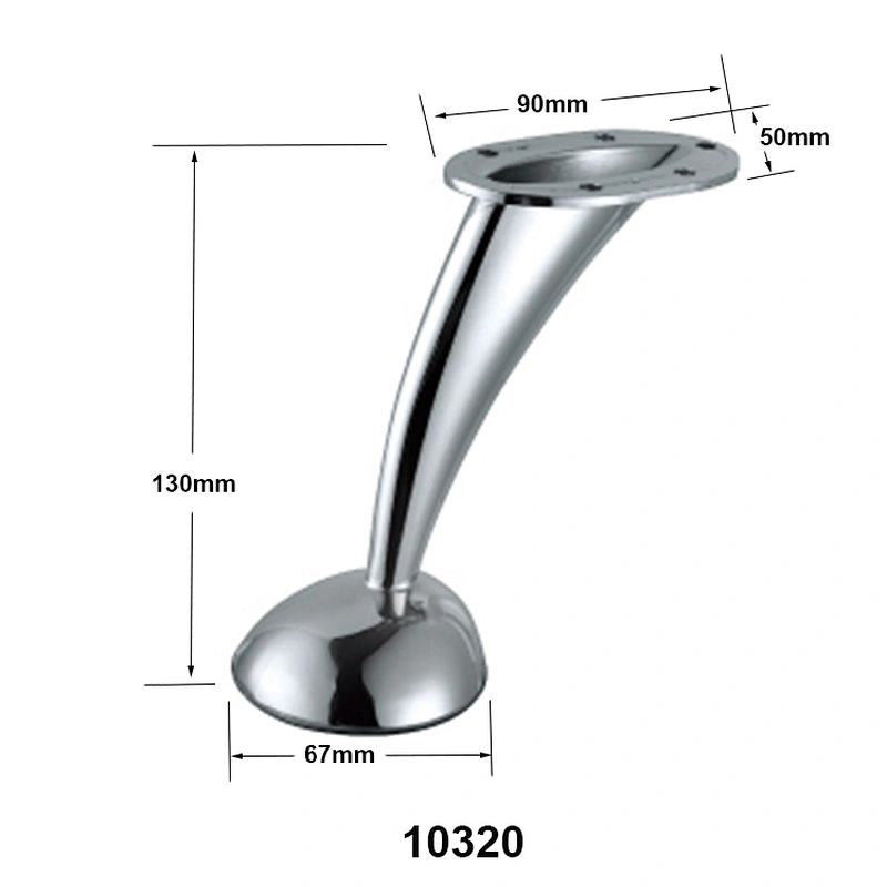 Zinc Alloy fastigiate metal cabinet furniture sofa legs