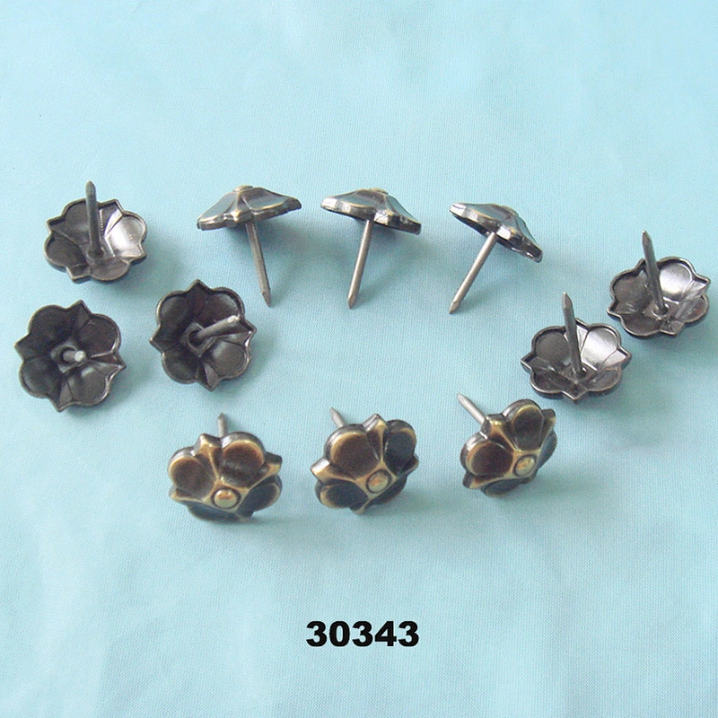 Metal flower shaped Headboard Tacks sofa Decorative buttons