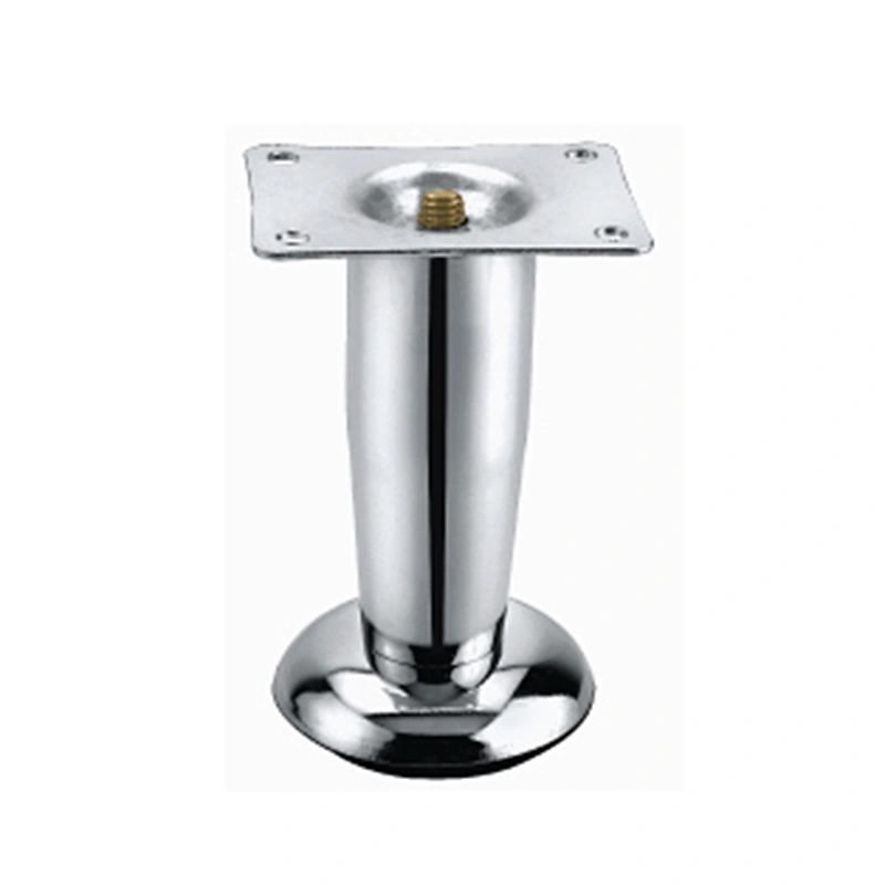Shiny silver rubber cups metal furniture legs for benches