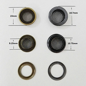 Metal small round mesh eyelet and grommets