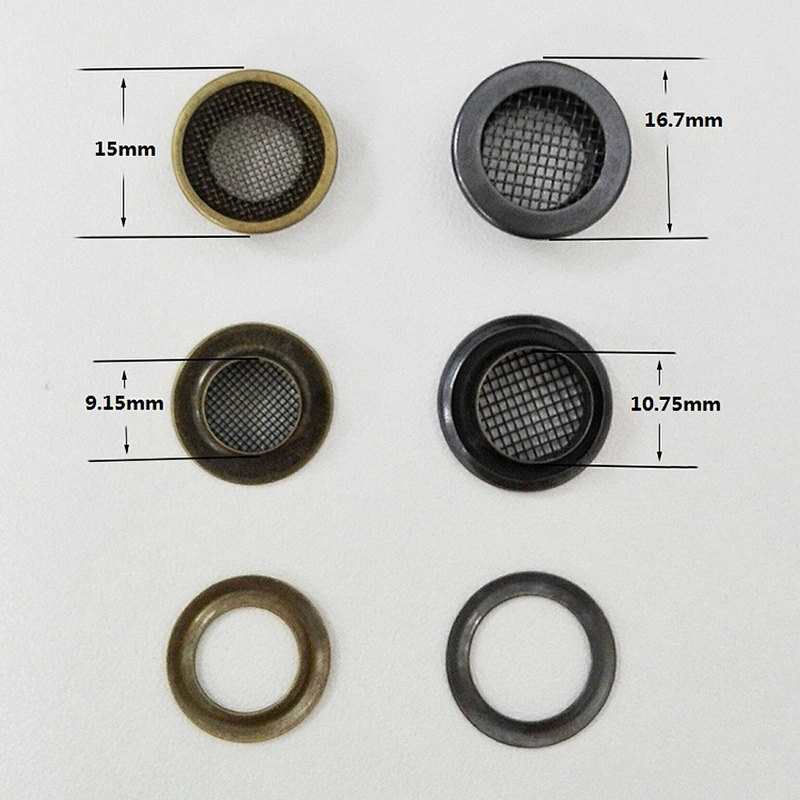 Metal small round mesh eyelet and grommets