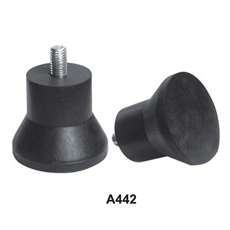 Solid horn shape adjustable furniture feet with rubber pad