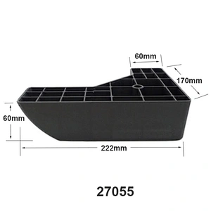 H40mm sanded L type black plastic sofa bed furniture legs