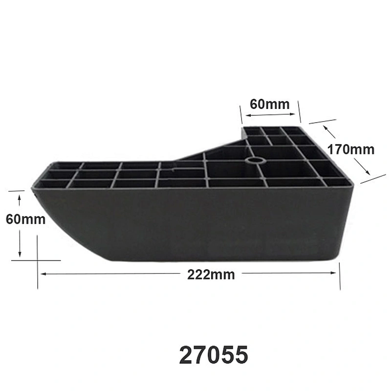 H40mm sanded L type black plastic sofa bed furniture legs