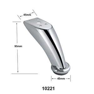 Polished chrome metal modern sofa legs for furniture