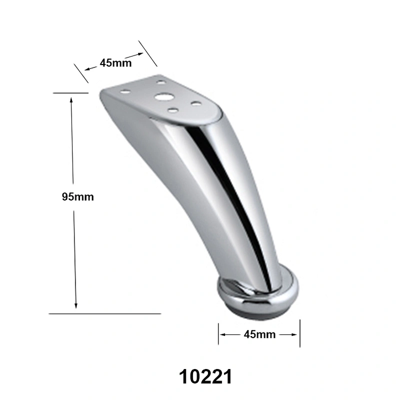 Polished chrome metal modern sofa legs for furniture