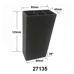Trapezoid shape chair leg protector wood finish furniture legs