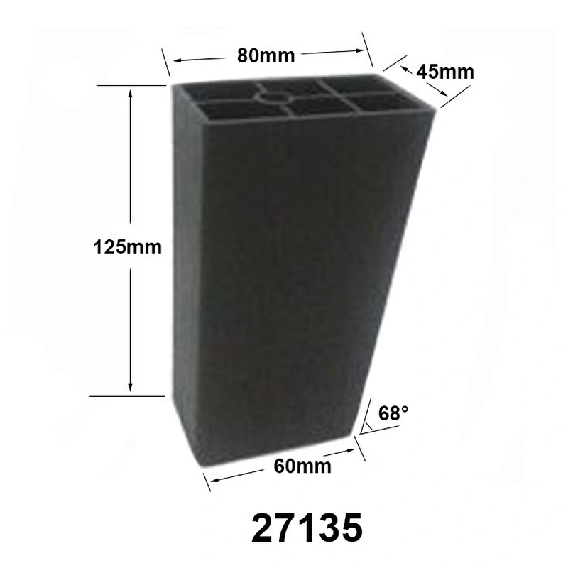 Trapezoid shape chair leg protector wood finish furniture legs