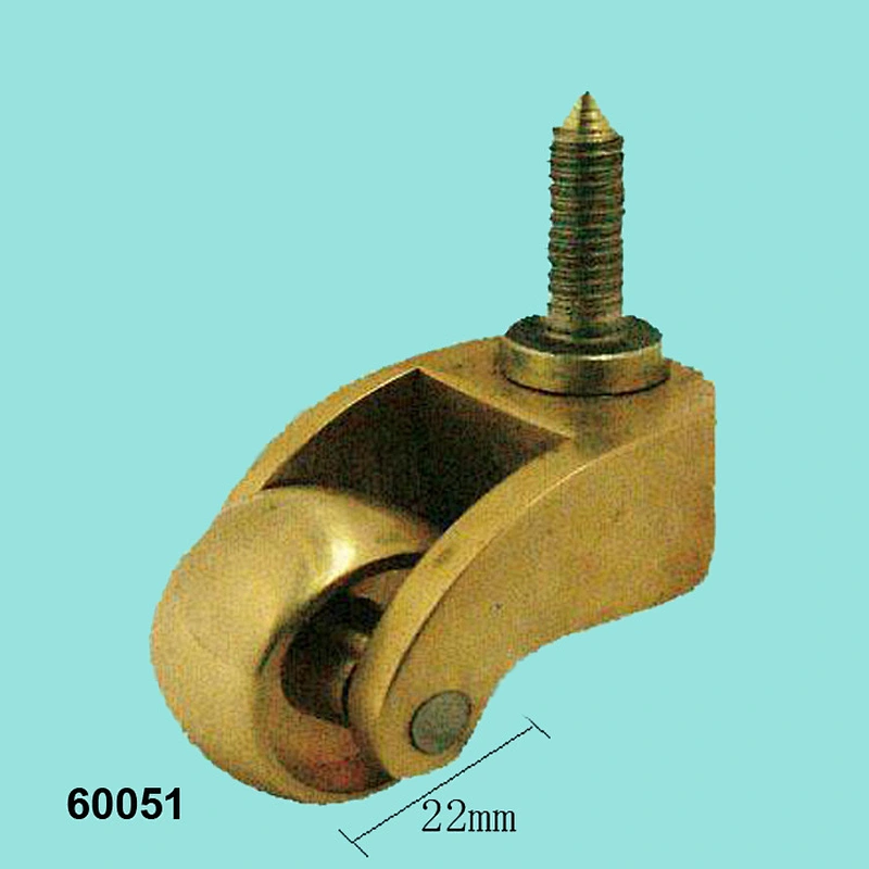 Round brass caster for baby bed