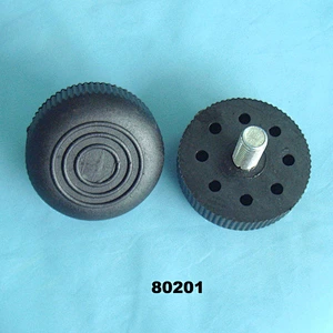 50mm adjustable threaded glides round sofa feet with hole