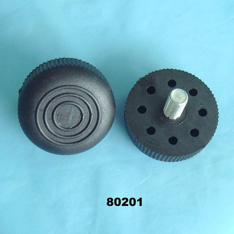 50mm adjustable threaded glides round sofa feet with hole