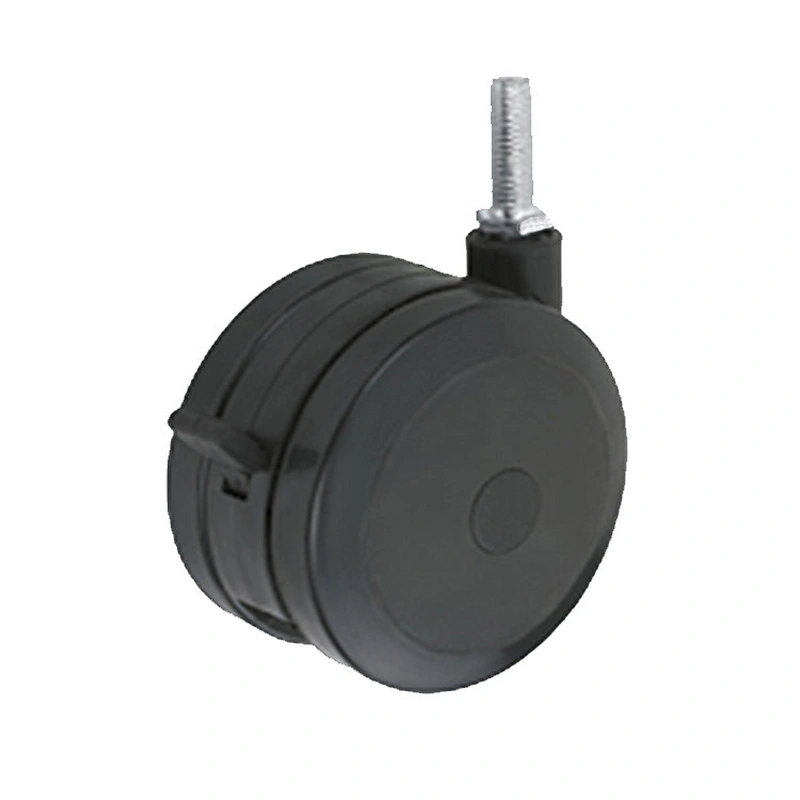 Plastic Black Plate furniture Castor wheels with brake