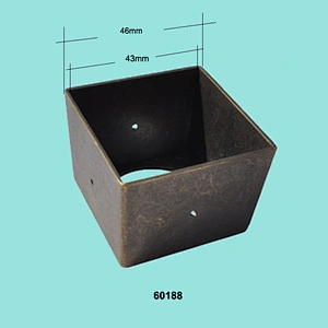 Customized antique brass square cups for caster wheel