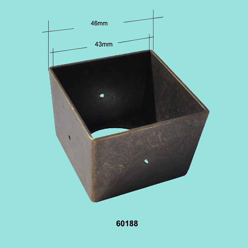 Customized antique brass square cups for caster wheel