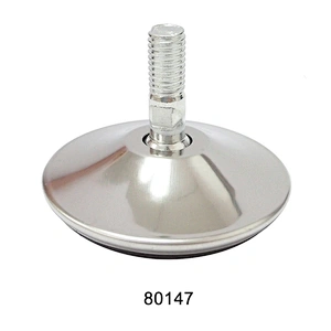 M10 Chrome Plated Furniture Iron Adjustable Feet For Sofa and Chair 80147