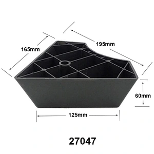 H40mm sanded L type black plastic sofa bed furniture legs