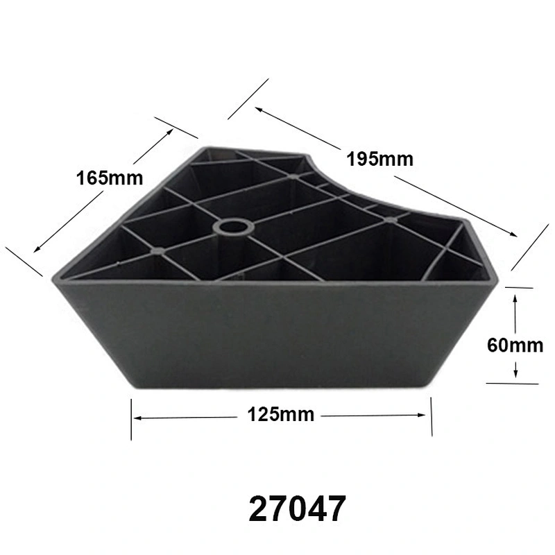 H40mm sanded L type black plastic sofa bed furniture legs