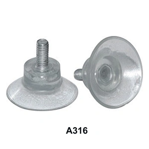 Clear plastic furniture protector threaded rubber feet