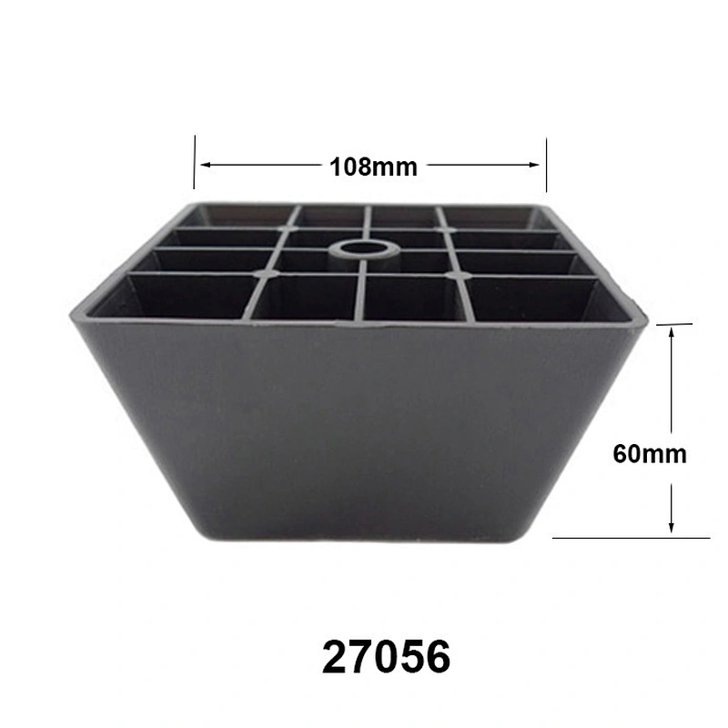 Wooden finish plastic square furniture legs for benches and sofa chairs