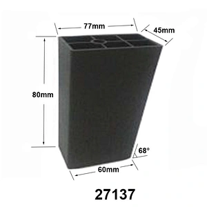 Trapezoid shape chair leg protector wood finish furniture legs