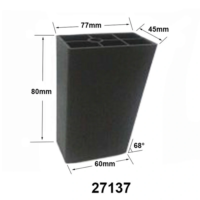 Trapezoid shape chair leg protector wood finish furniture legs
