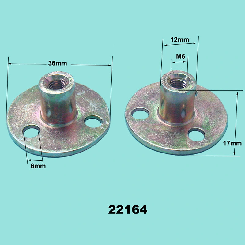 Metal M6 Round Base T Nut,brad hole tee tut