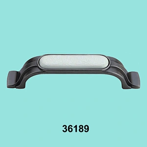 High grade zinc alloy double sided door pull handle ceramic knobs