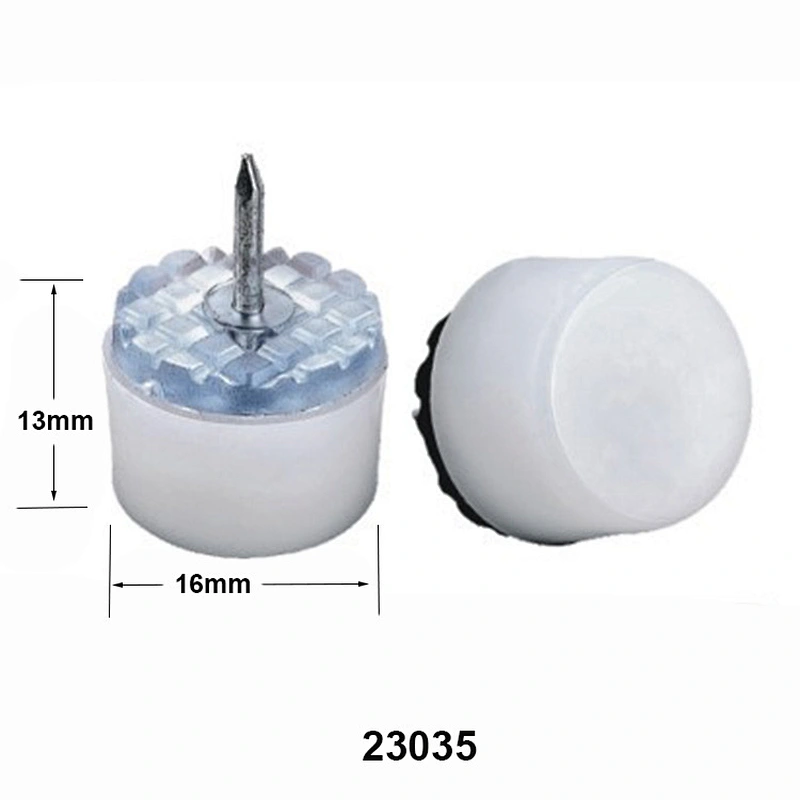 Plastic furniture nail glides with nail inside pads No.23035