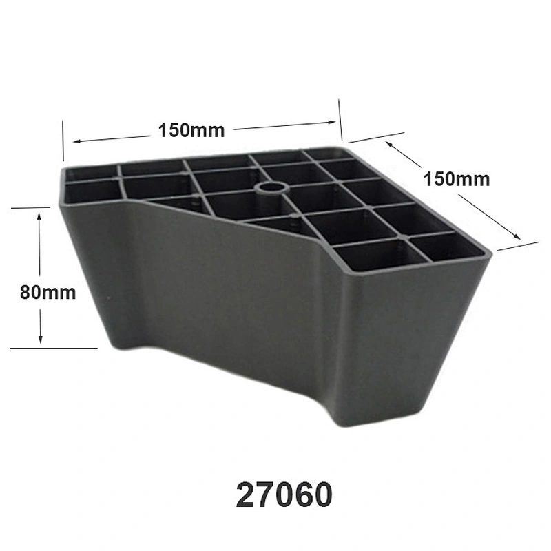 Black sanded sofa legs with right-angle furniture plastic L shape legs