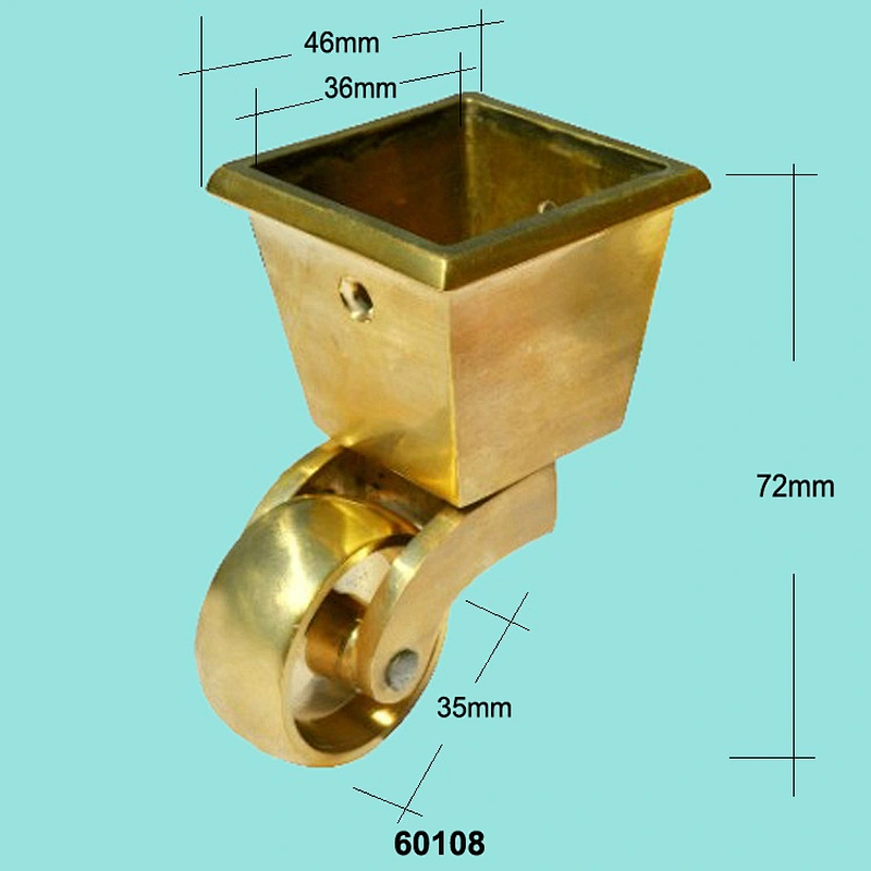 Wholesale brass heavy duty antique rustic antique furniture caster