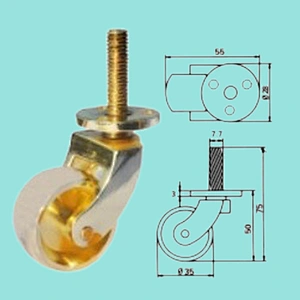 Sofa Caster Wheel,Threaded Castors,Furniture Castors 60073