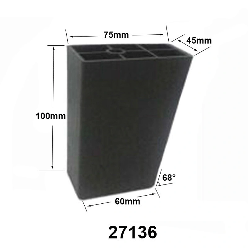 Trapezoid shape chair leg protector wood finish furniture legs
