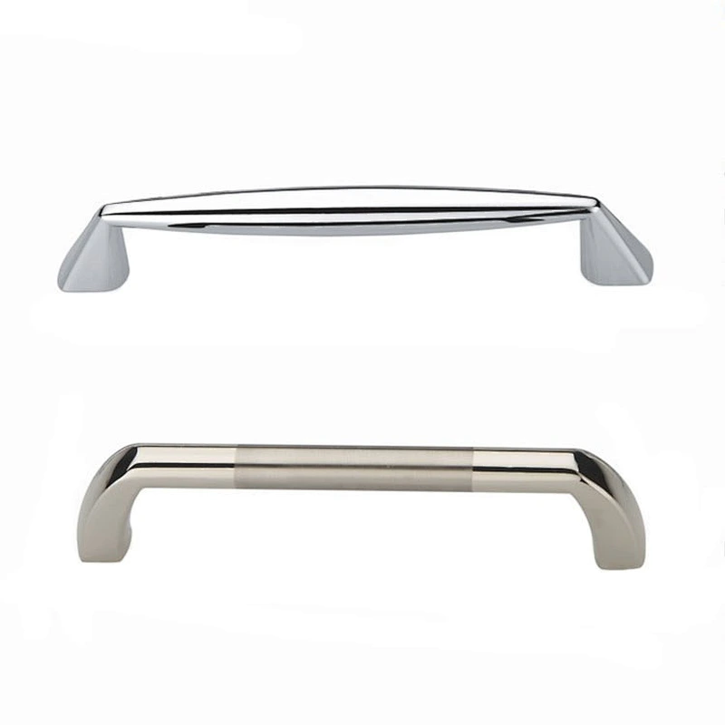 Chrome plated Zinc alloy modern furniture cabinet handles