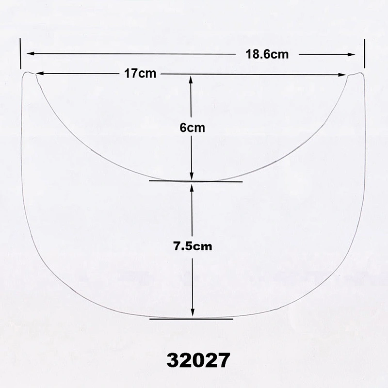 Transparent PU material plastic insert brim sun visor for hats
