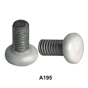 M6 white PVC plastic furniture screw glides for chairs