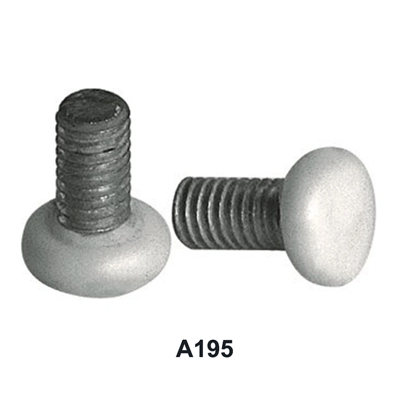 M6 white PVC plastic furniture screw glides for chairs