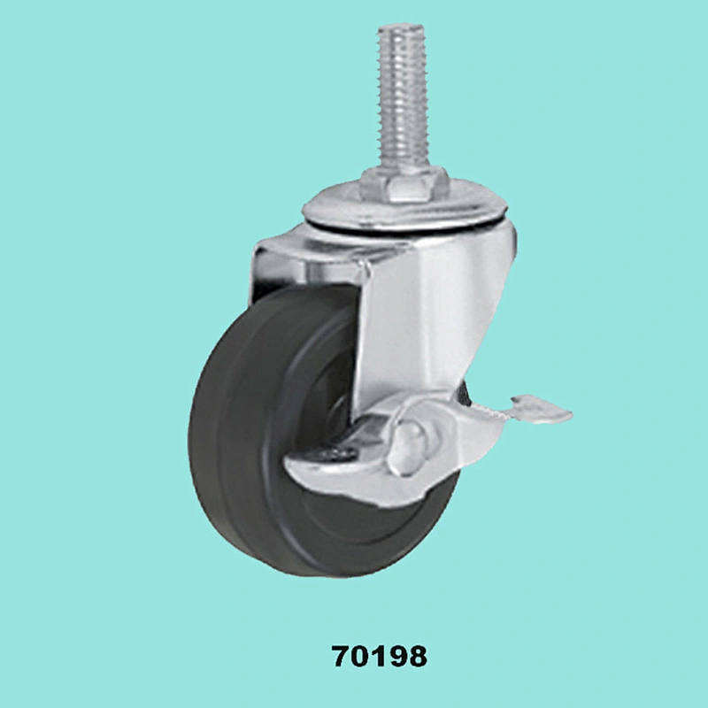 Threaded stem Furniture Caster Wheel with brake