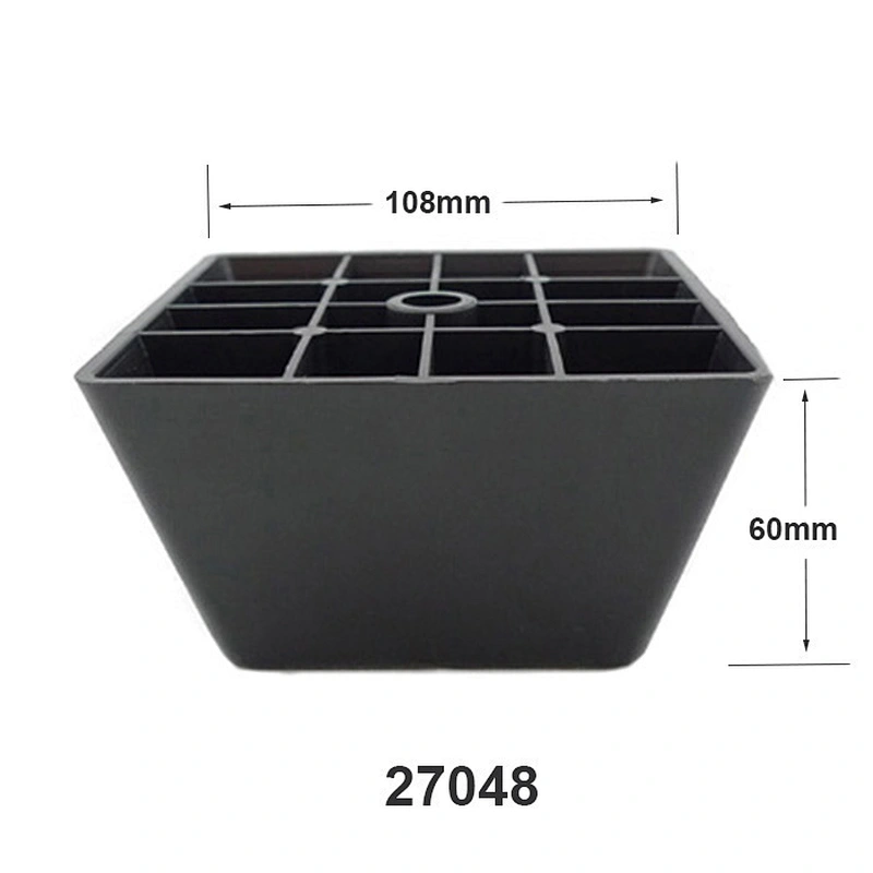 Wooden finish plastic square furniture legs for benches and sofa chairs