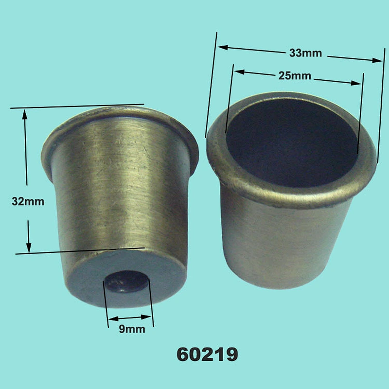 Circular zinc alloy furniture wheel brass caster cups