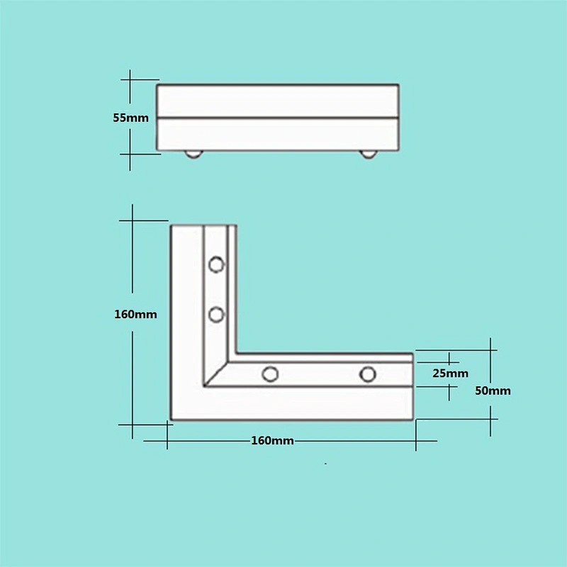 L160*W160mm square stainless steel furniture legs