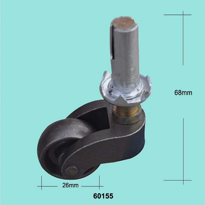68mm height brass caster wheels with threaded inserted bar